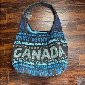 Robin Ruth Canada Graphic Hobo Bag - Blue/Black